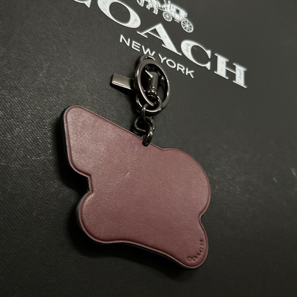 Rare Coach Leather Key Fob Mythical Monster Jackalope Bag Charm Signature Animal - Picture 9 of 9